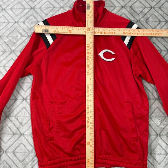 Cincinnati Reds MLB Genuine Merchandise Track Jacket Red Full Zip Men's L Vintag - Picture 6 of 8